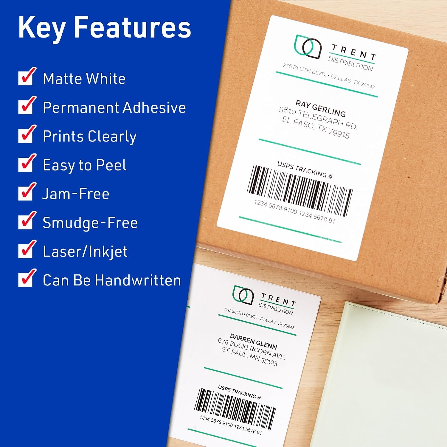 image:imageAvery Matte White Rectangle Labels 2 x 4 Labels 400 Total LaserInkjet Printable Great for Product Merchandising Barcodes Candles Price Tags Thank You Gifts and More2 x 4