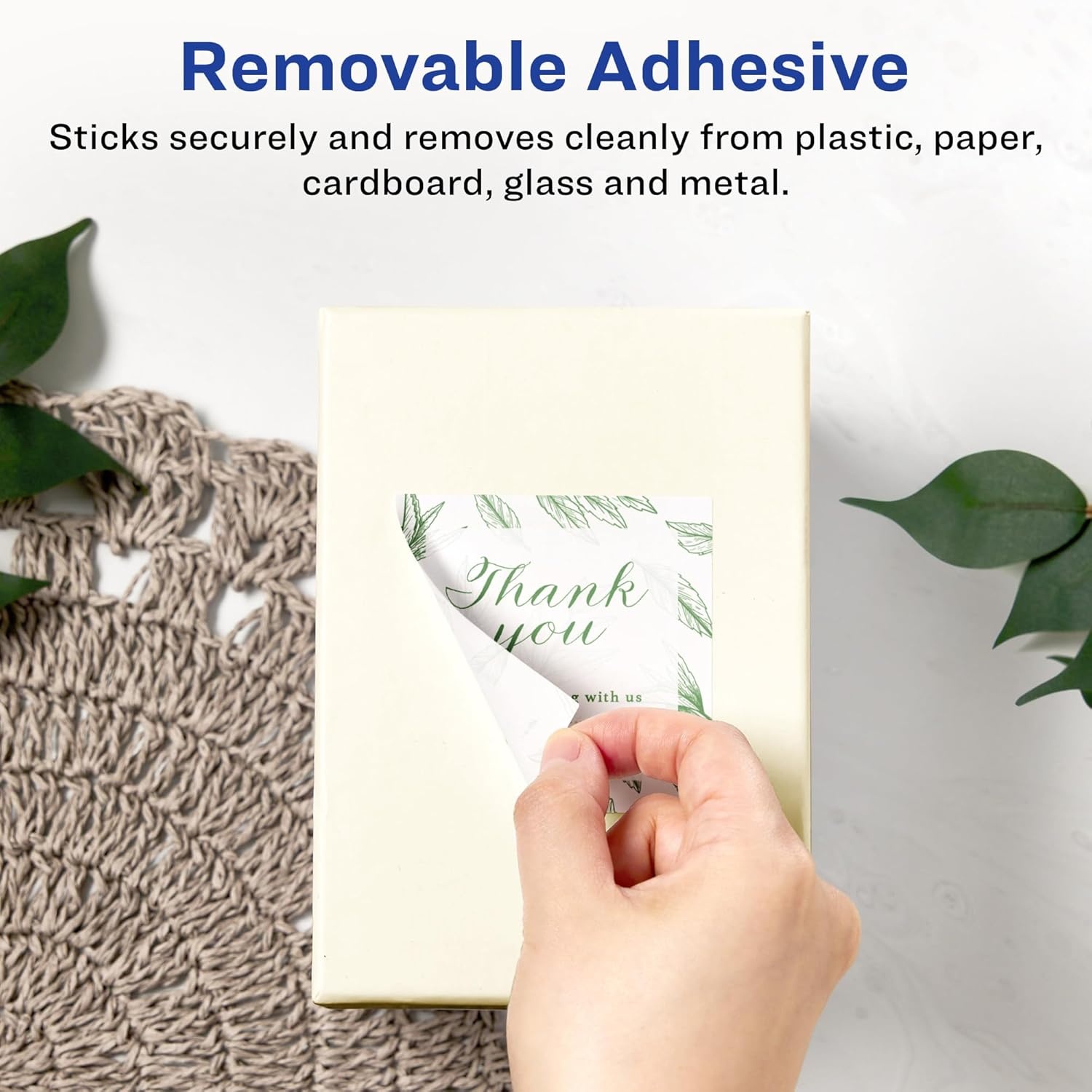 image:imageAvery Matte White Removable Square Labels Sure Feed Technology PrinttoTheEdge 2 x 2 180 Removable Labels LaserInkjet Printable300 labels