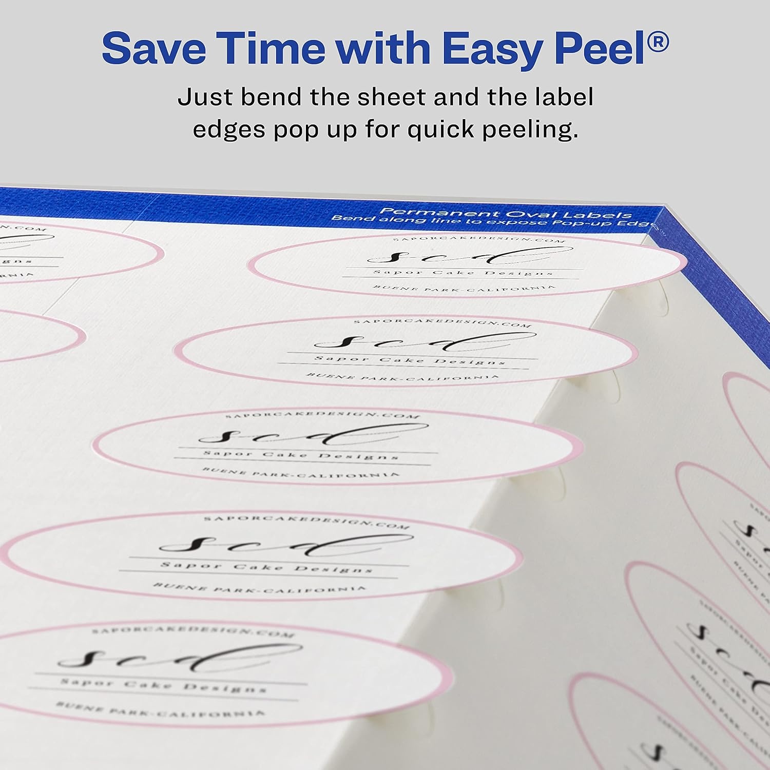 image:imageAvery Printable Blank Oval Labels 118 x 214 Textured Matte White 210 Customizable Labels 8216118 x 214 Pack of 5