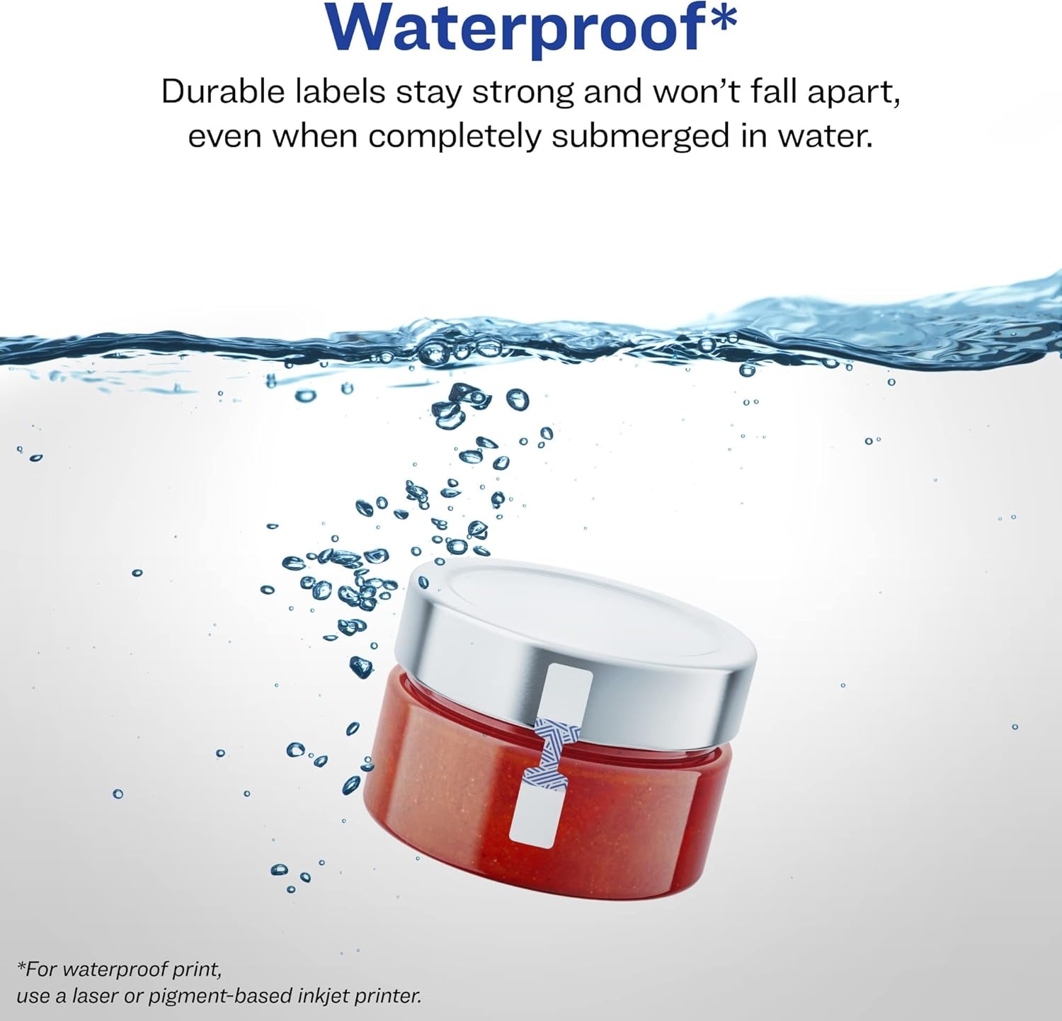 image:imageAvery Printable Durable White Barbell Labels Sure Feed Technology 05 x 25 Waterproof Labels Laser amp PigmentBased Inkjet Compatible 450 Total450 labels