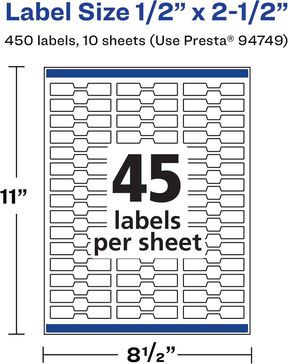 image:imageAvery Printable Durable White Barbell Labels Sure Feed Technology 05 x 25 Waterproof Labels Laser amp PigmentBased Inkjet Compatible 450 Total450 labels