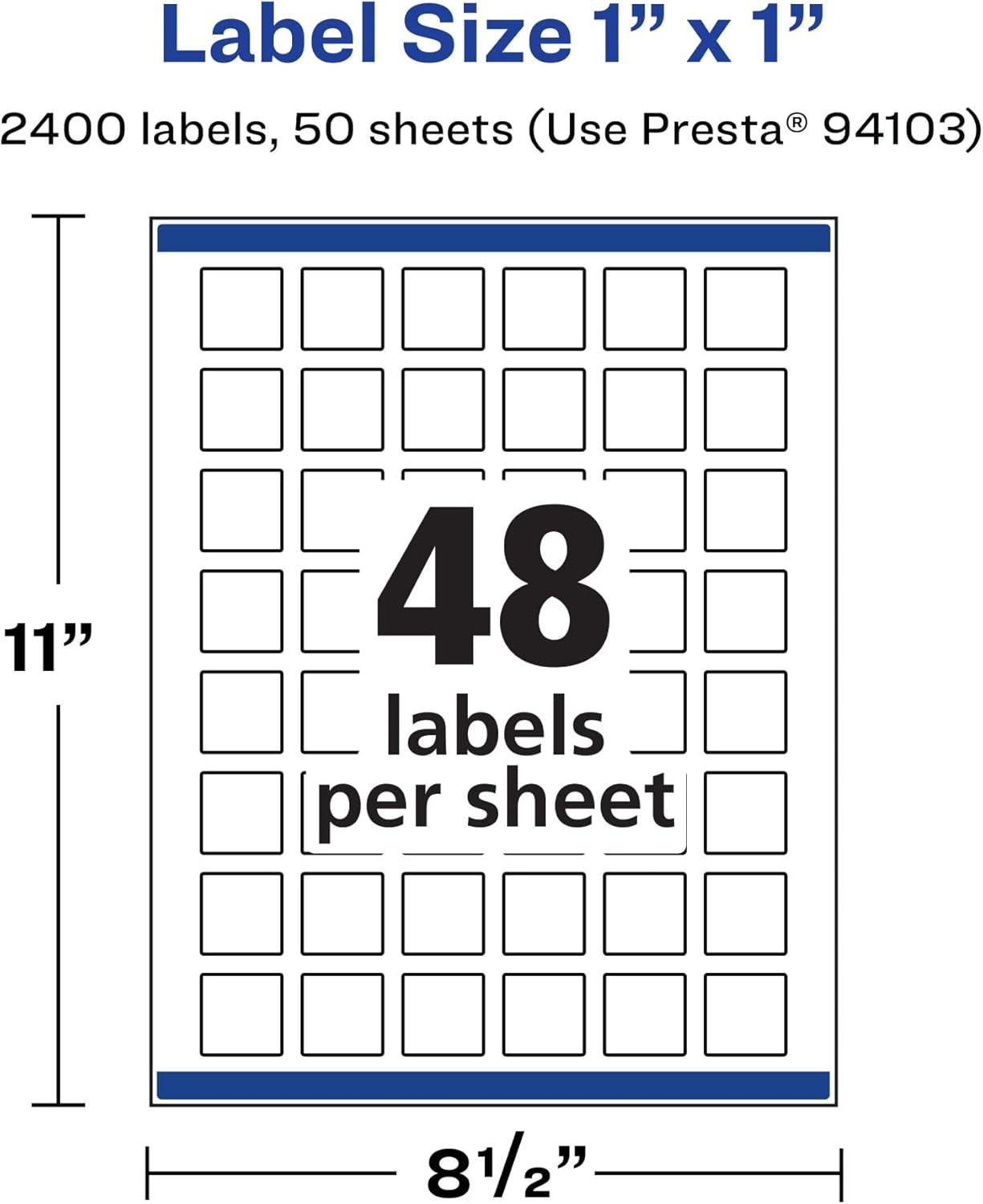 image:imageAvery Printable Durable White Square Labels Sure Feed Technology 1 x 1 PrinttotheEdge Waterproof Labels Laser amp PigmentBased Inkjet Compatible 480 Total2 400 labels