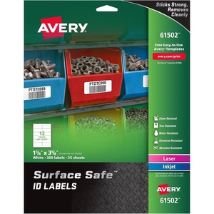 Avery Durable Labels Label, 3-1/4″ x 8-3/8″ (61507)(1-5/8″ x 3-5/8″)