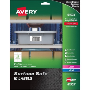 Avery Durable Labels Label, 3-1/4″ x 8-3/8″ (61507)(2″ x 3-1/2″)
