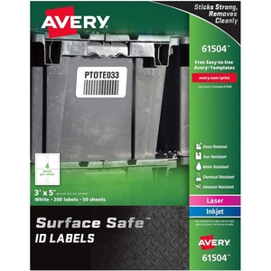 Avery Durable Labels Label, 3-1/4″ x 8-3/8″ (61507)(3″ x 5″)