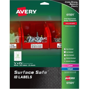 Avery Durable Labels Label, 3-1/4″ x 8-3/8″ (61507)(7/8″ x 2-5/8″)