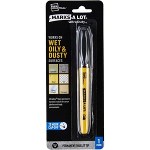 Avery Marks A Lot UltraDuty Permanent Markers, Bullet Tip, Water Resistant, 1 Black Industrial Marker (29843)(1 Count (Pack of 1))