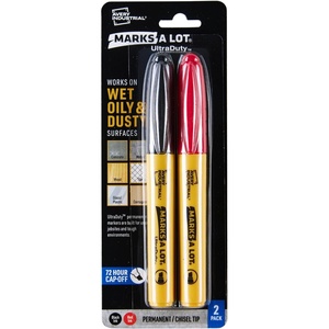 Avery Marks A Lot UltraDuty Permanent Markers, Chisel Tip, Water Resistant, Assorted Colors, 2 Industrial Markers (29863)