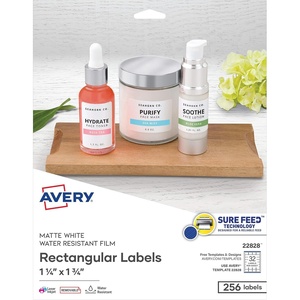 Avery Printable Blank Rectangle Labels, 1.25″ x 1.75″, White, 256 Customizable Labels (22828)