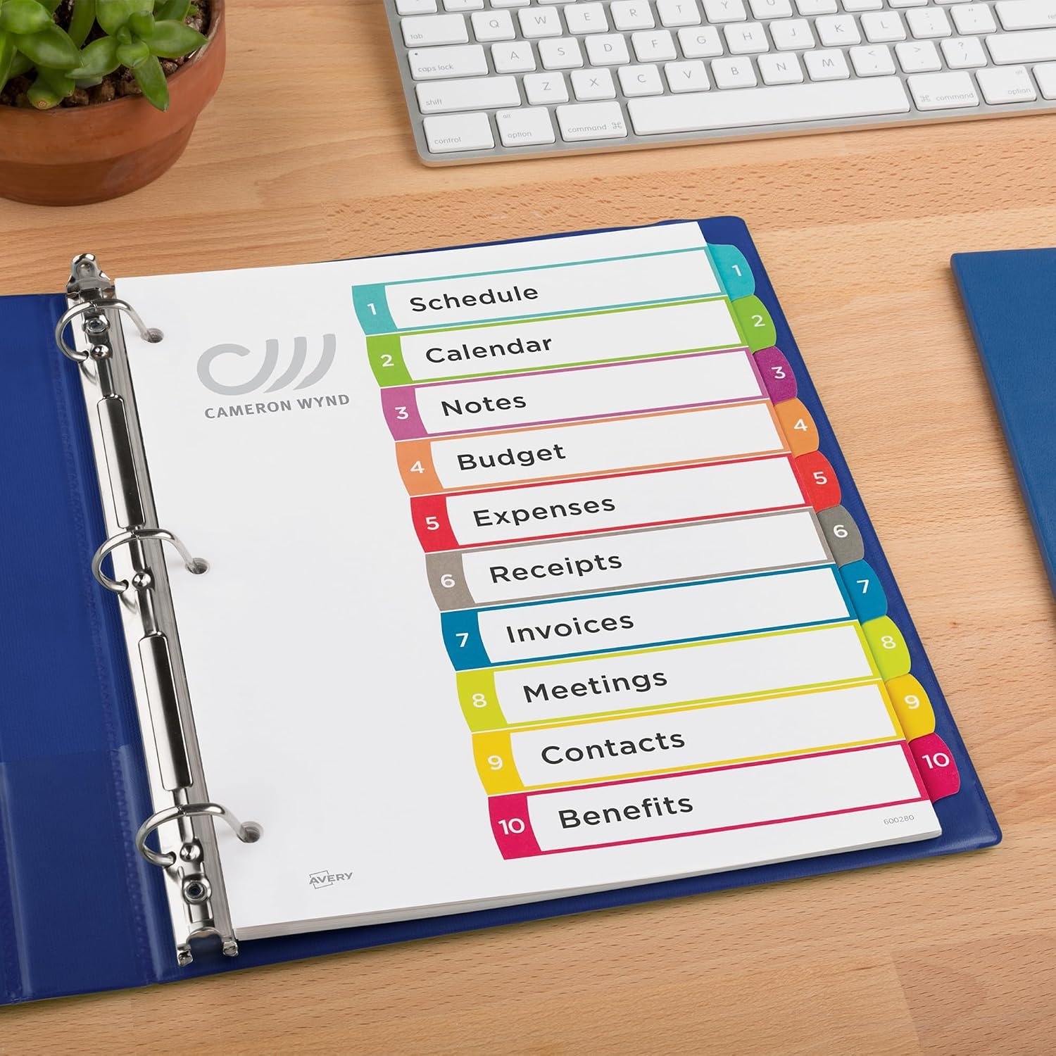 image:imageAvery Dividers for 3 Ring Binders 10 Tabs per Set Customizable Table of Contents Multicolor Arched Tabs Great for Organizing Reports Projects and More 1184210 Tab Pack of 2