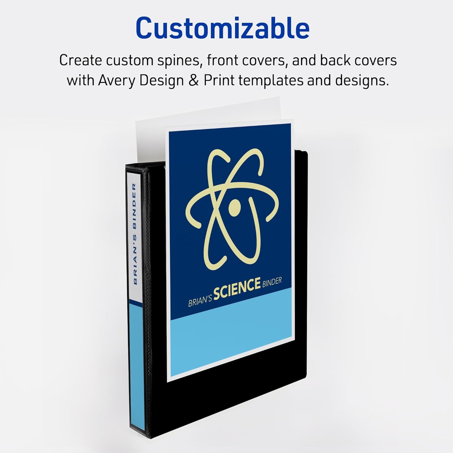 image:imageAvery Durable View 3 Ring Binders 1 Inch Slant Rings 250Sheet Capacity Assorted Dark Colors 6Pack 05633 for School Office Teachers Classrooms amp Home Organization