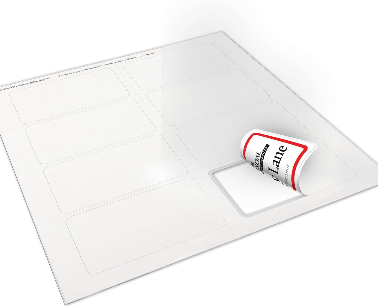 image:imageAvery Flexible Printable Name Tags 213 x 338 White with Blue Border 400 Removable Name Badges 05895Red Border