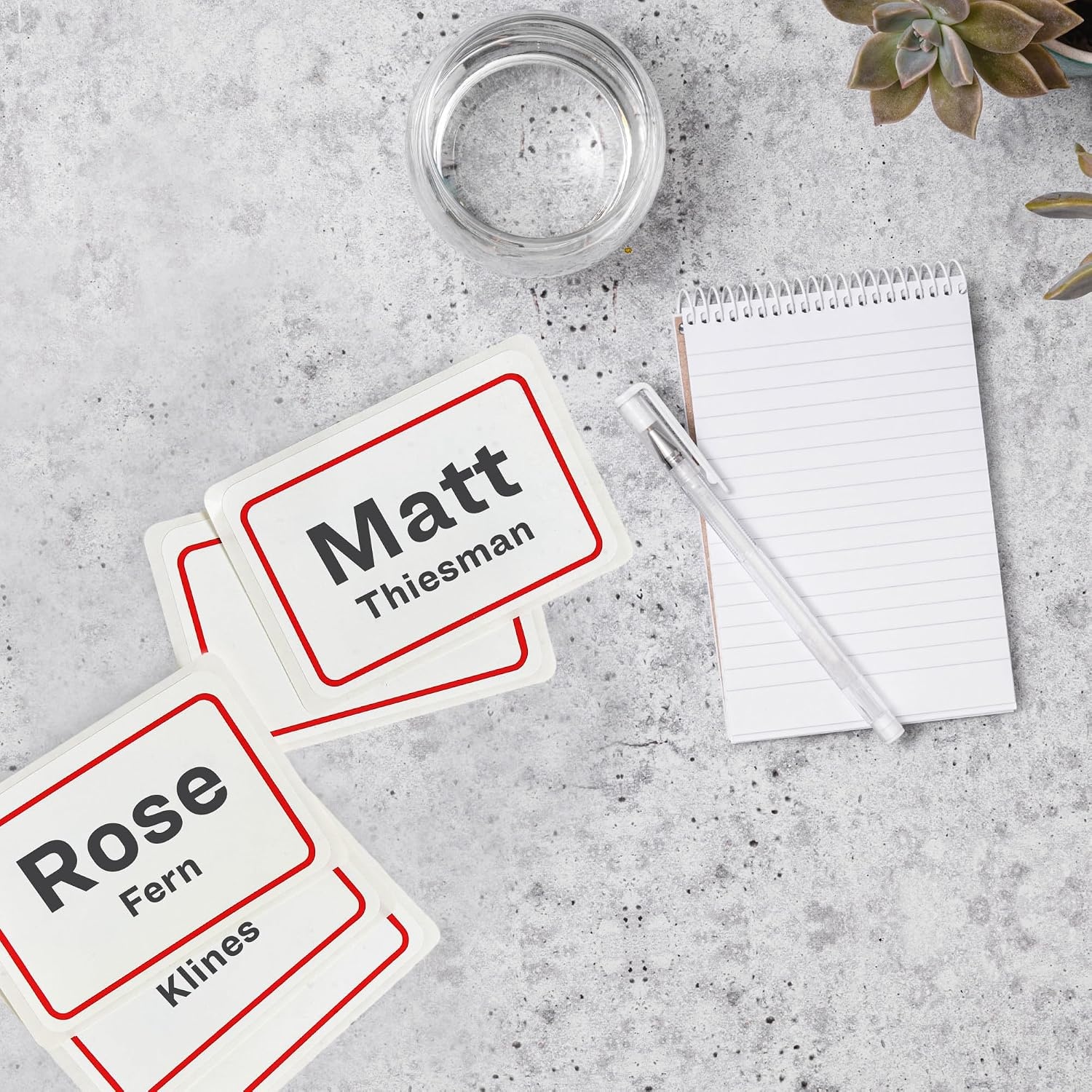 image:imageAvery Flexible Printable Name Tags 213 x 338 White with Blue Border 400 Removable Name Badges 05895Red Border