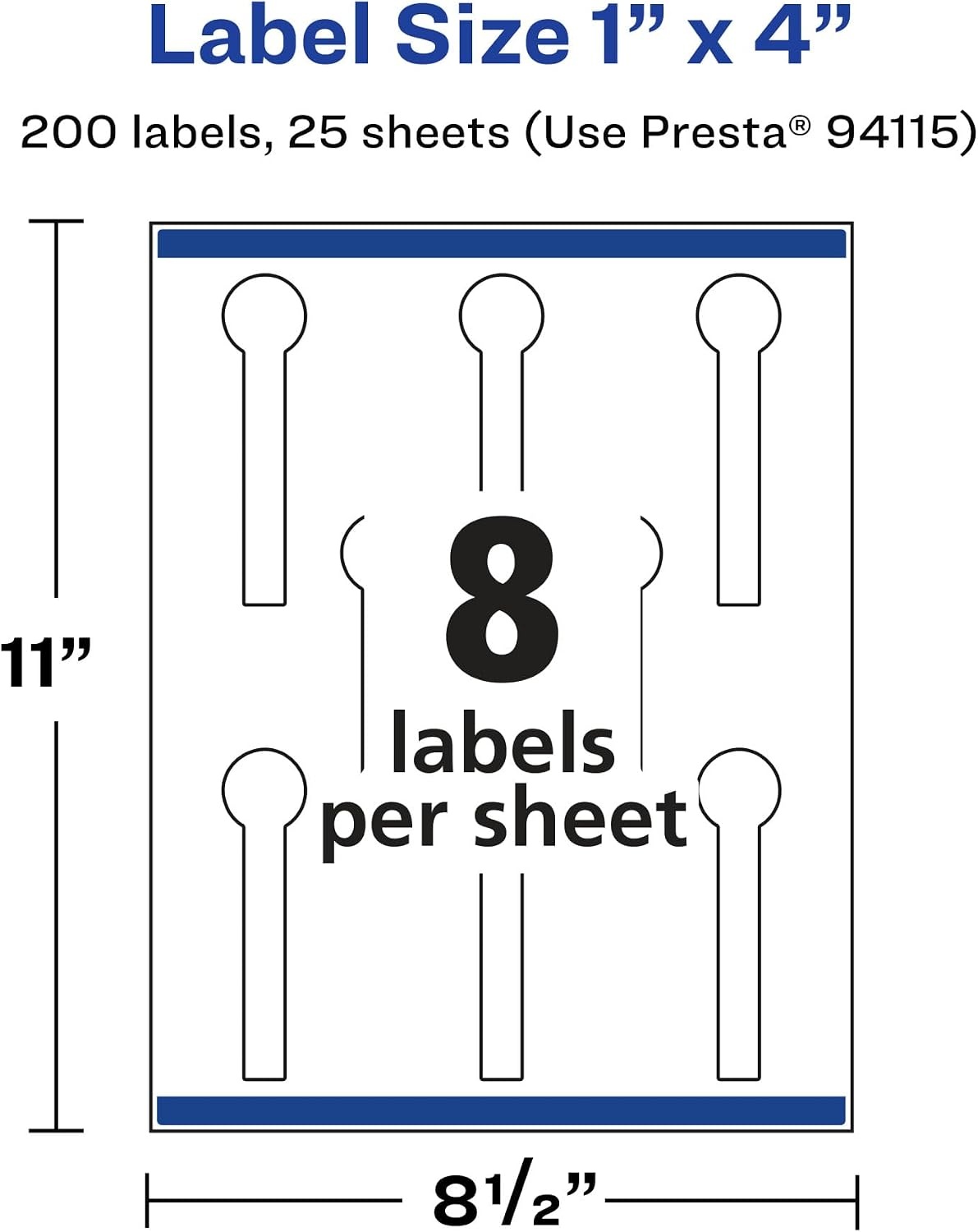 image:imageAvery Glossy Clear Lollipop Labels Sure Feed Technology 1 x 4 80 Glossy Clear Labels PrinttoTheEdge LaserInkjet Printable200 labels