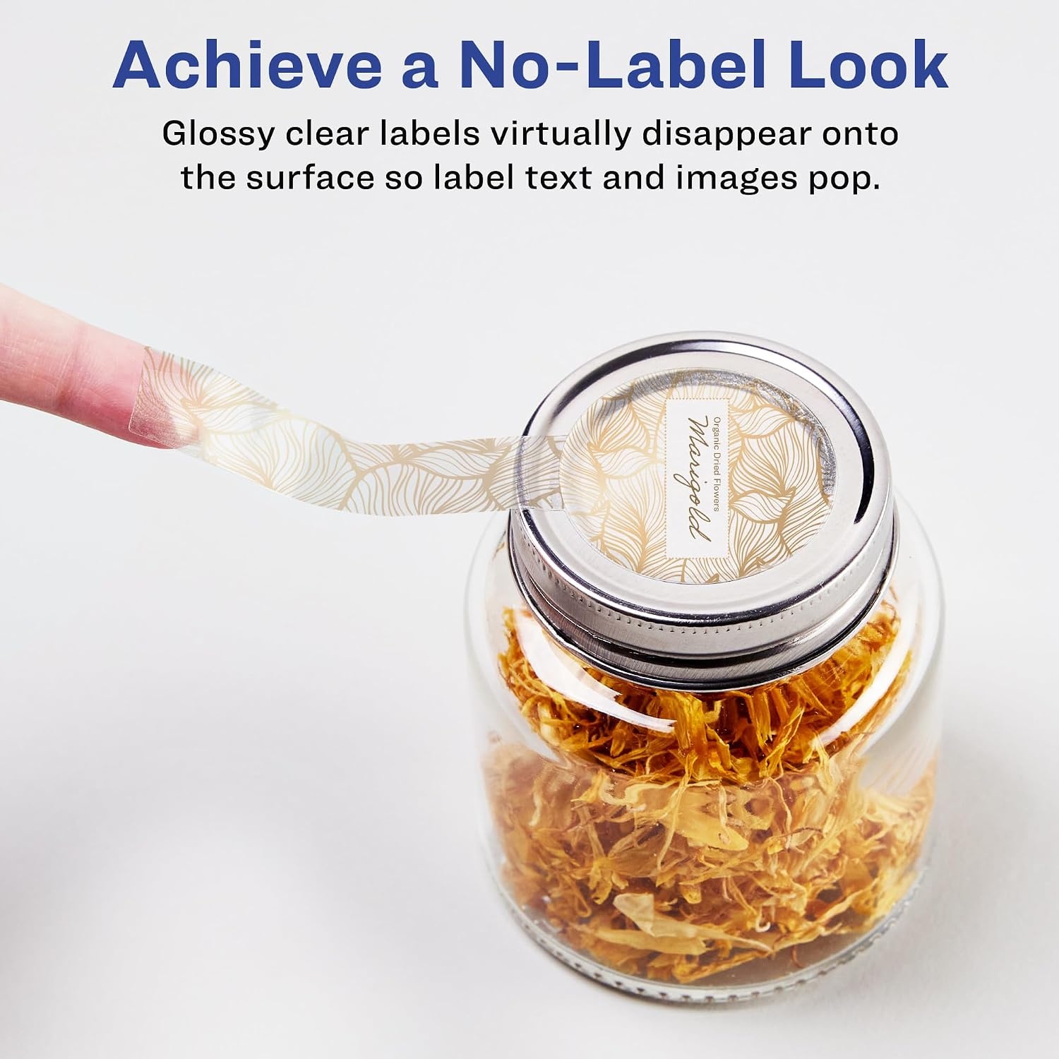 image:imageAvery Glossy Clear Lollipop Labels Sure Feed Technology 1 x 4 80 Glossy Clear Labels PrinttoTheEdge LaserInkjet Printable200 labels