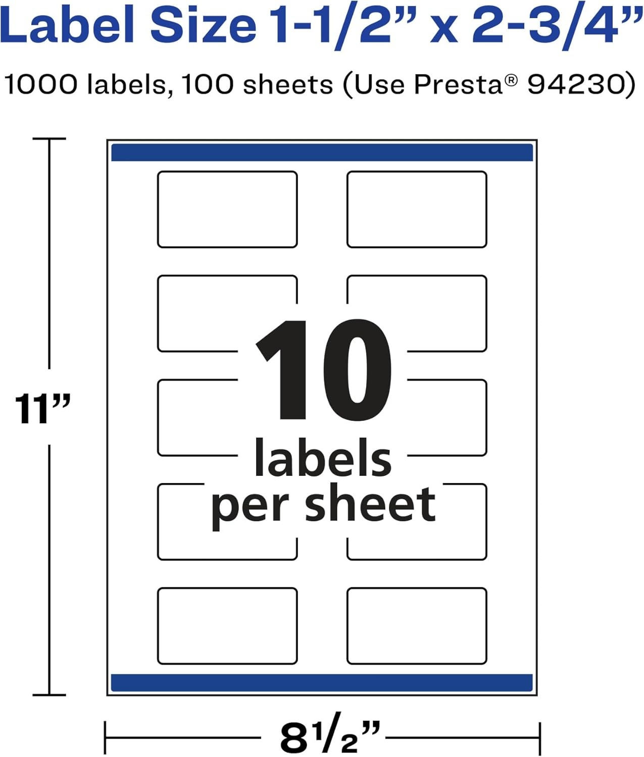 image:imageAvery Glossy Clear Rectangle Labels Sure Feed Technology 15 x 275 50 Glossy Clear Labels PrinttoTheEdge LaserInkjet Printable1 000 labels