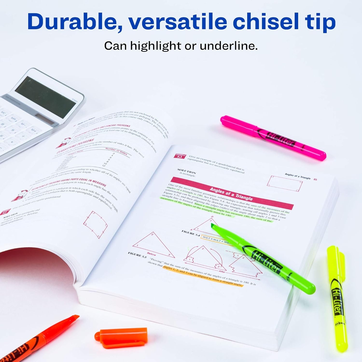 image:imageAvery HiLiter PenStyle Highlighters Smear Safe Ink Chisel Tip 4 Assorted Color Highlighters 235451 Count Pack of 36