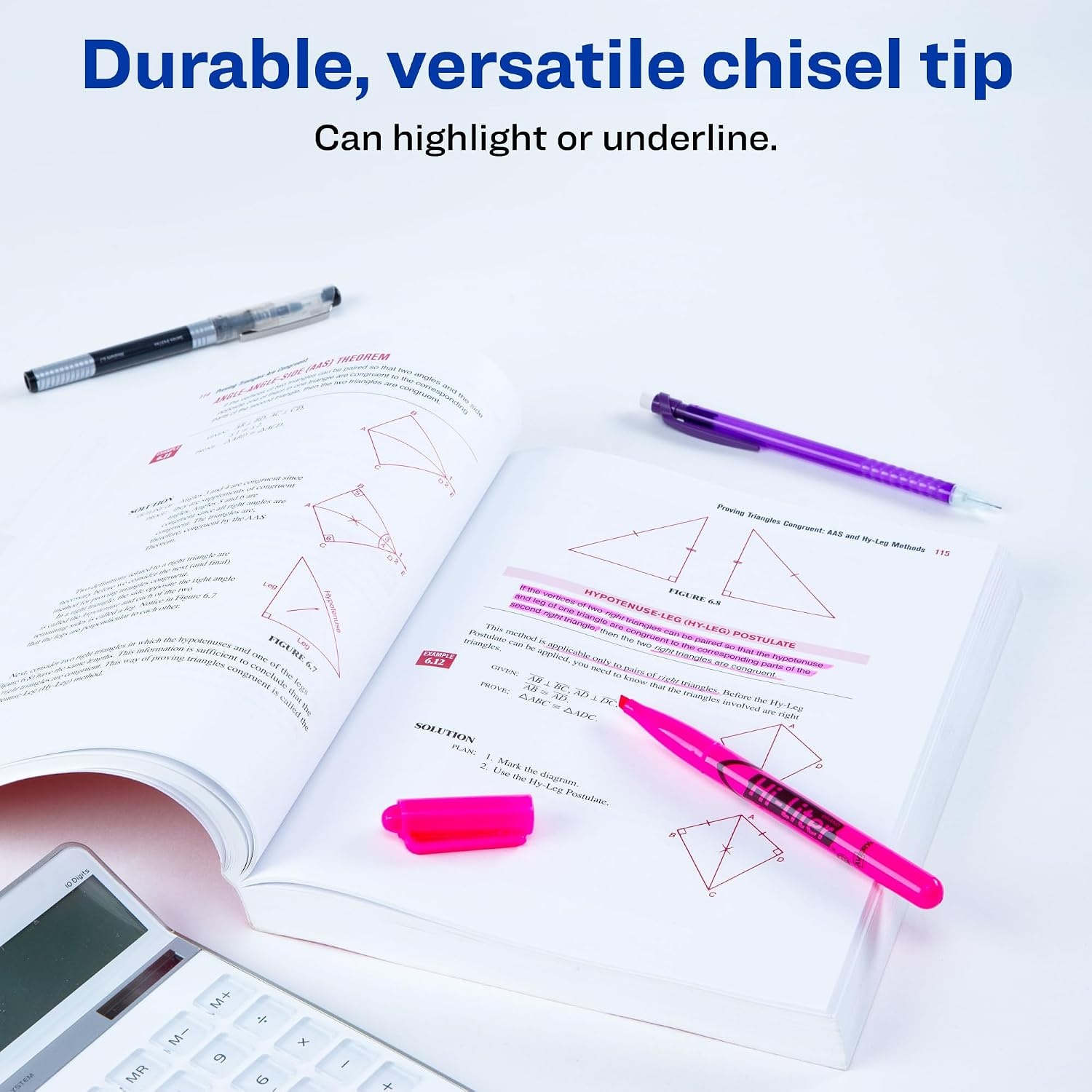 image:imageAvery HiLiter PenStyle Highlighters Smear Safe Ink Chisel Tip 4 Assorted Color Highlighters 235453 Count Pack of 1