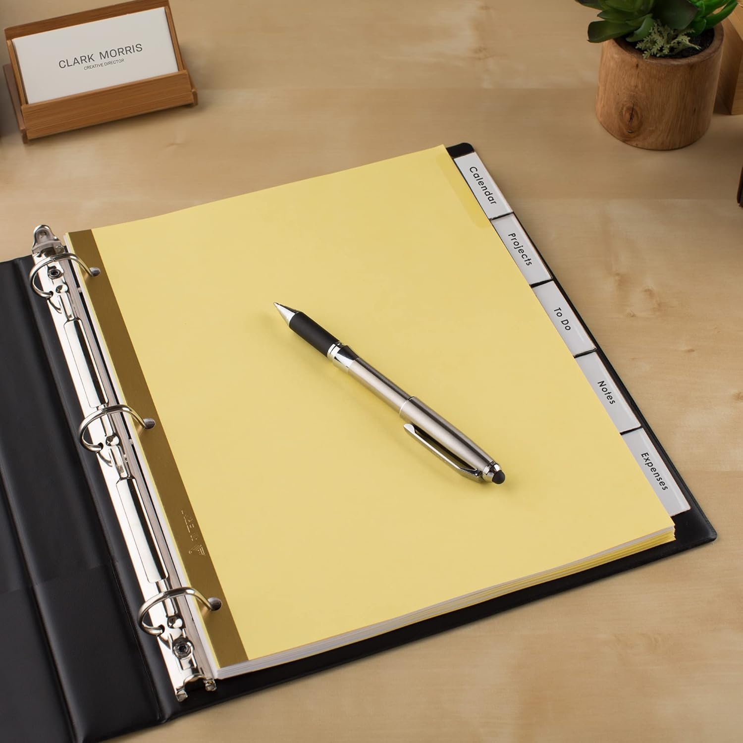 image:imageAvery Insertable Dividers for 3 Ring Binder 5Tab Set Clear Big Tabs Buff Paper with GoldReinforced 24 Sets Great for Organizing Projects Reports Finances and More 1111348 Sets