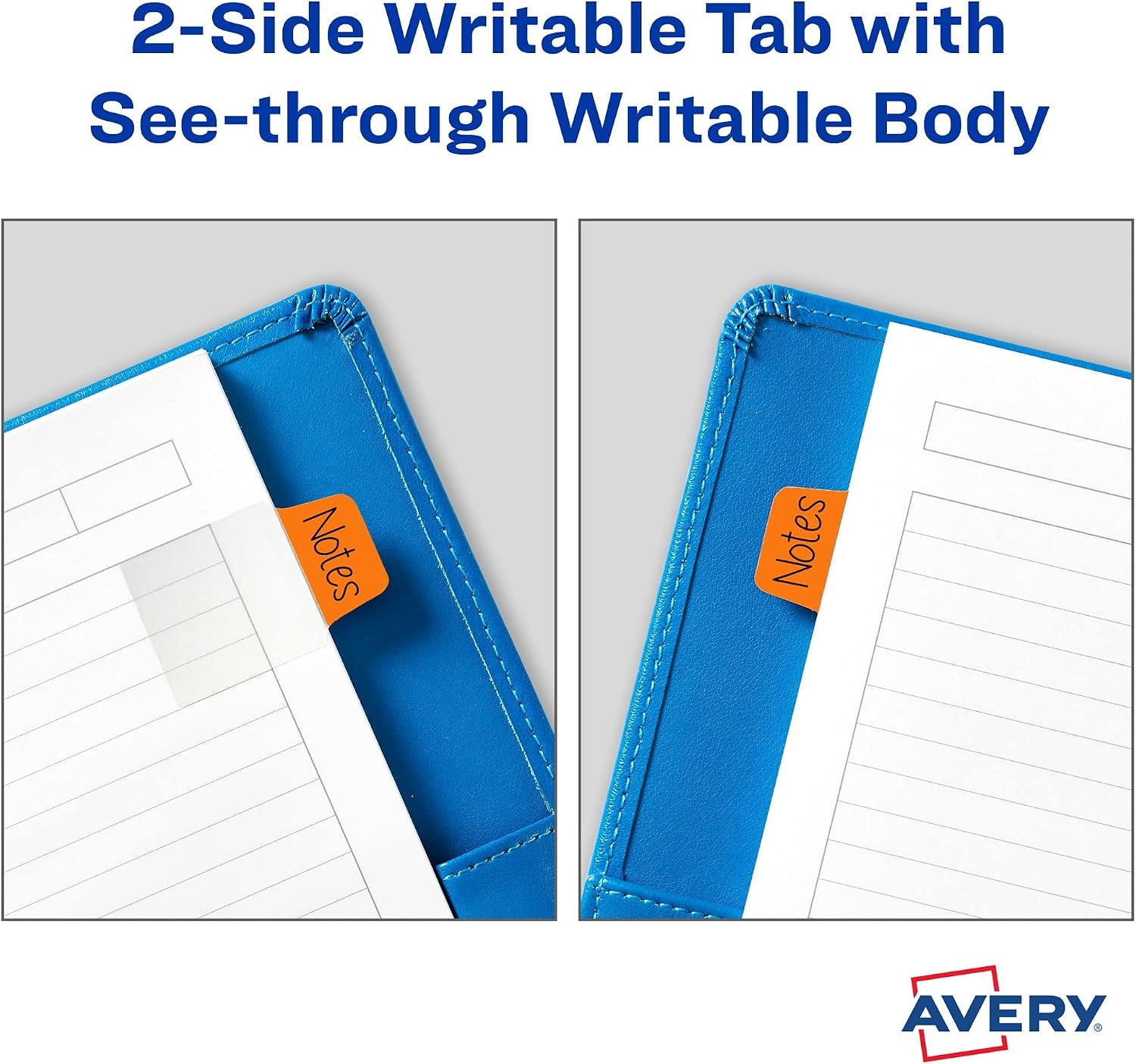 image:imageAvery Mini Ultra Tabs 1 x 15 2Side Writable Assorted Primary Colors 40 Repositionable Tabs 74760Assorted Colors