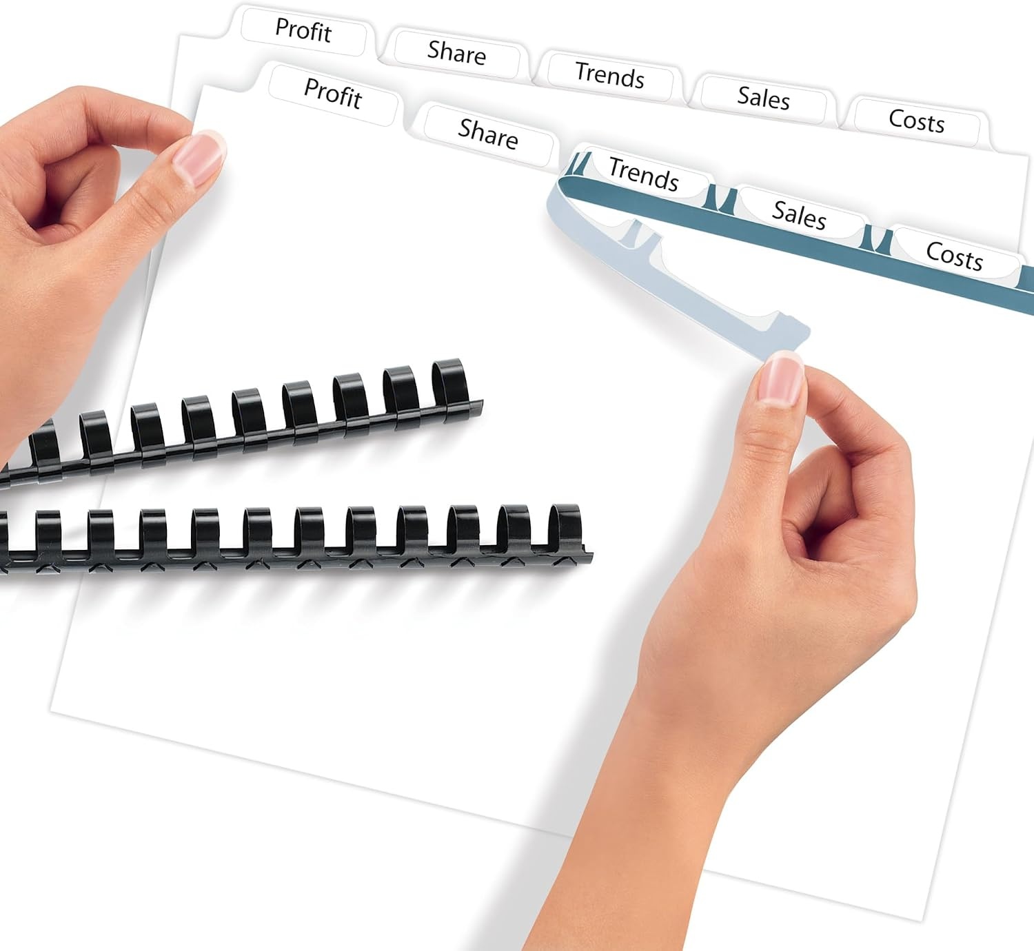 image:imageAvery Print amp Apply Clear Label Unpunched Dividers Index Maker Easy Apply Printable Label Strip 5 White Tabs 25 Sets Case Pack of 6 11433Music