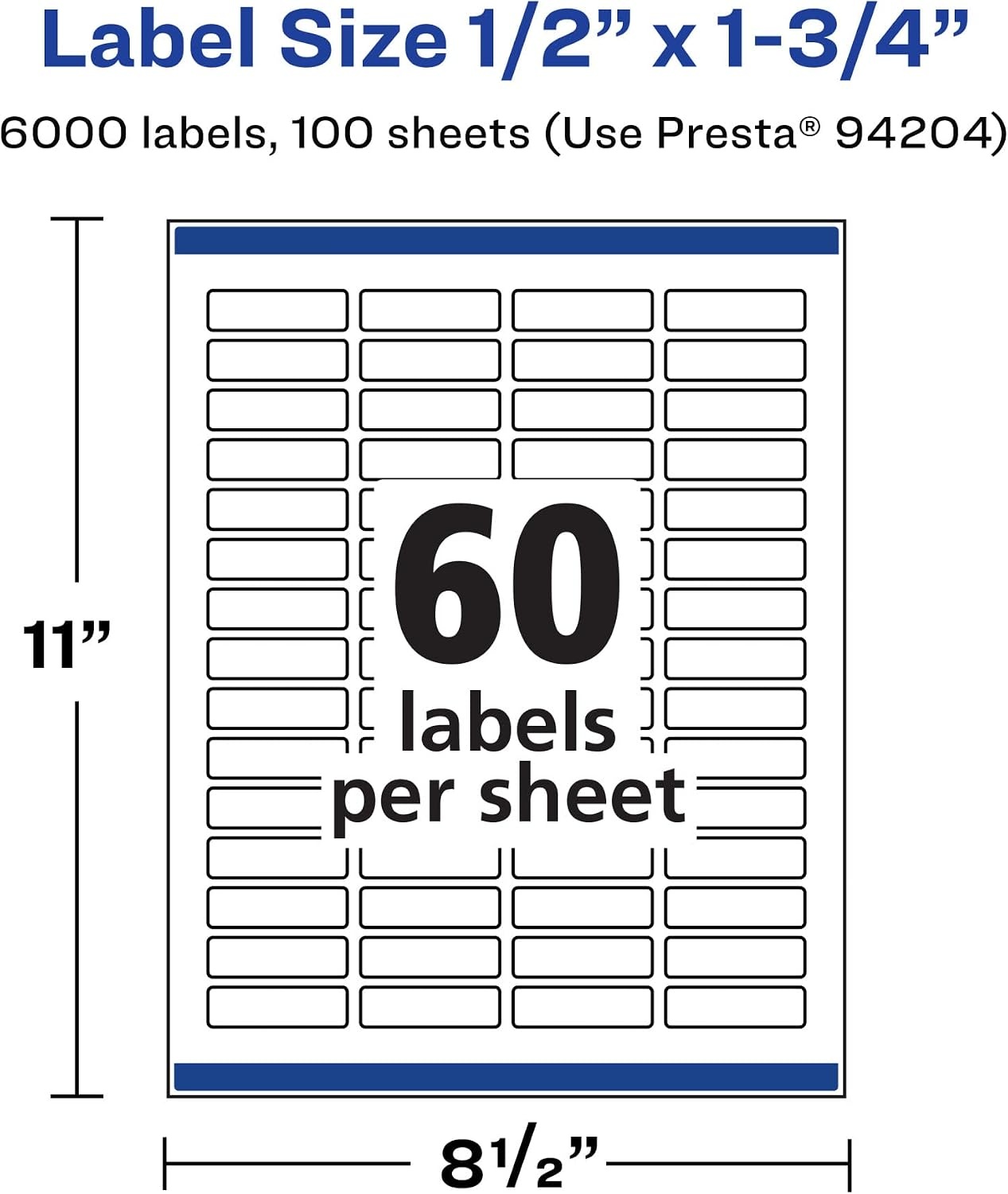 image:imageAvery Printable Durable White Rectangle Labels Sure Feed Technology 12 x 175 PrinttotheEdge Waterproof Labels Laser amp PigmentBased Inkjet Compatible 600 Total6 000 labels