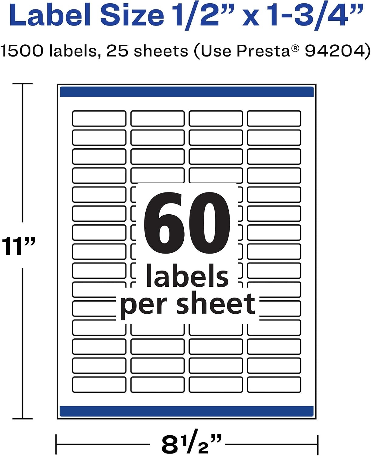 image:imageAvery Printable Durable White Rectangle Labels Sure Feed Technology 12 x 175 PrinttotheEdge Waterproof Labels Laser amp PigmentBased Inkjet Compatible 600 Total1 500 labels
