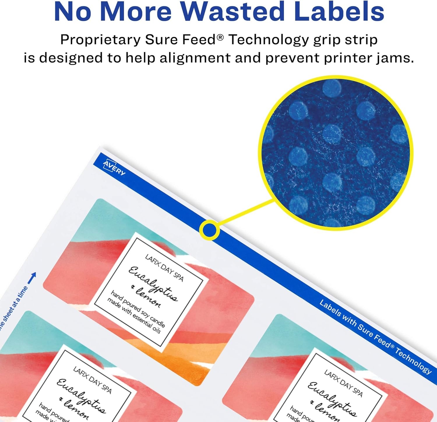 image:imageAvery Printable Durable White Rectangle Labels Sure Feed Technology 15 x 375 PrinttotheEdge Waterproof Labels Laser amp PigmentBased Inkjet Compatible 100 Total1 000 labels
