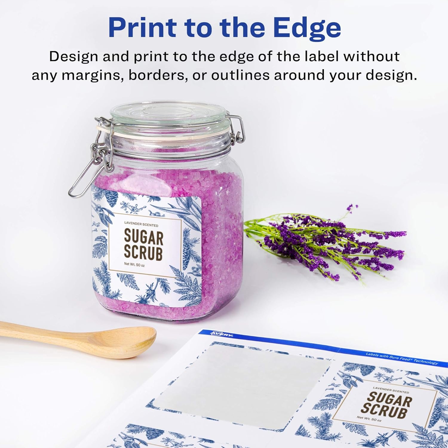 image:imageAvery Printable Durable White Rectangle Labels Sure Feed Technology 4 x 3 PrinttotheEdge Waterproof Labels Laser amp PigmentBased Inkjet Compatible 100 Total200 labels