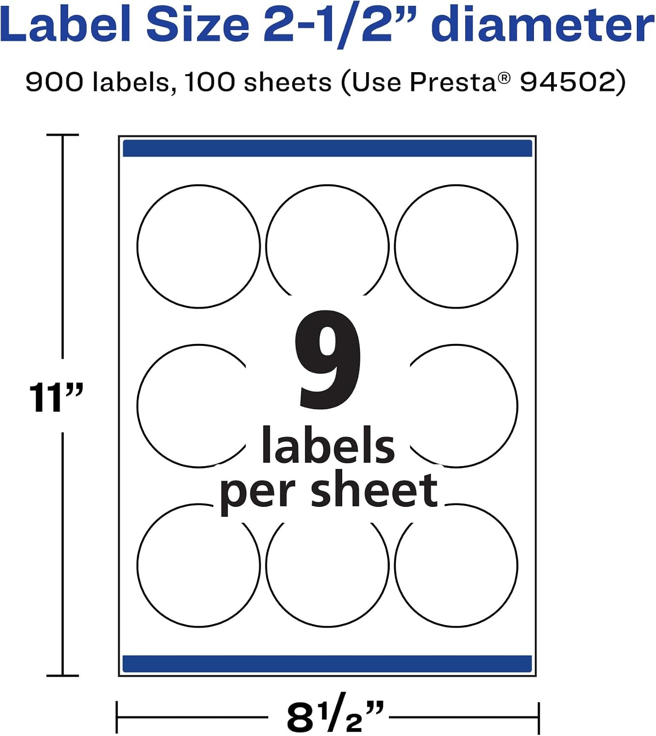 image:imageAvery Printable Durable White Round Labels Sure Feed Technology 25 Diameter PrinttotheEdge Waterproof Labels Laser amp PigmentBased Inkjet Compatible 90 Total900 labels