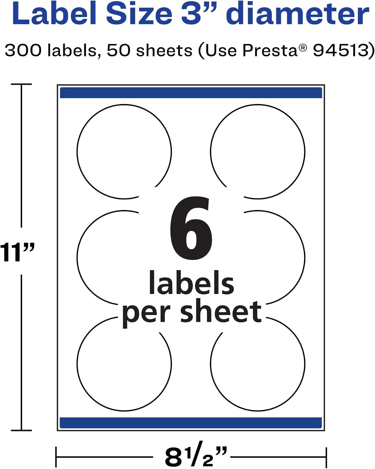 image:imageAvery Printable Durable White Round Labels Sure Feed Technology 3 Diameter PrinttotheEdge Waterproof Labels Laser amp PigmentBased Inkjet Compatible 150 Total300 labels