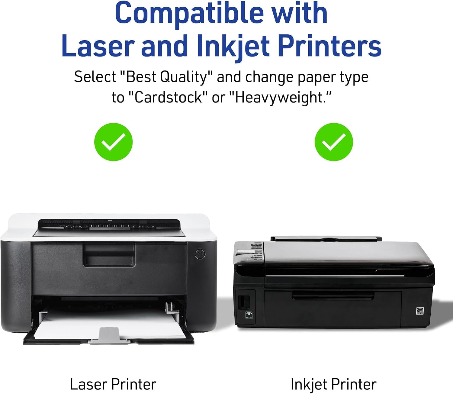 image:imageAvery Printable Note Cards Envelopes Included 425 x 55 Textured White Laser amp Inkjet Compatible 50 Blank Cards per Pack Great for Product Branding Marketing and More 2 Packs of 58130