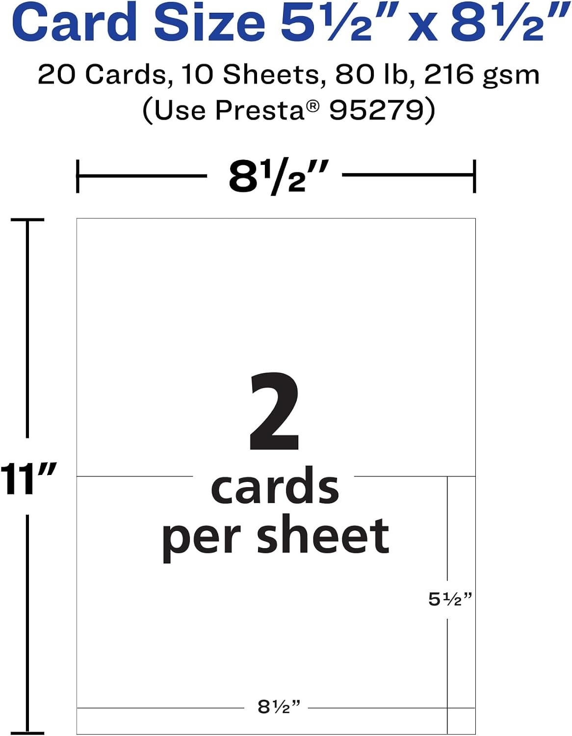 image:imageAvery Printable Rectangle Cards 55 x 85 Matte White Cardstock LaserInkjet Cards 100 TotalMate White