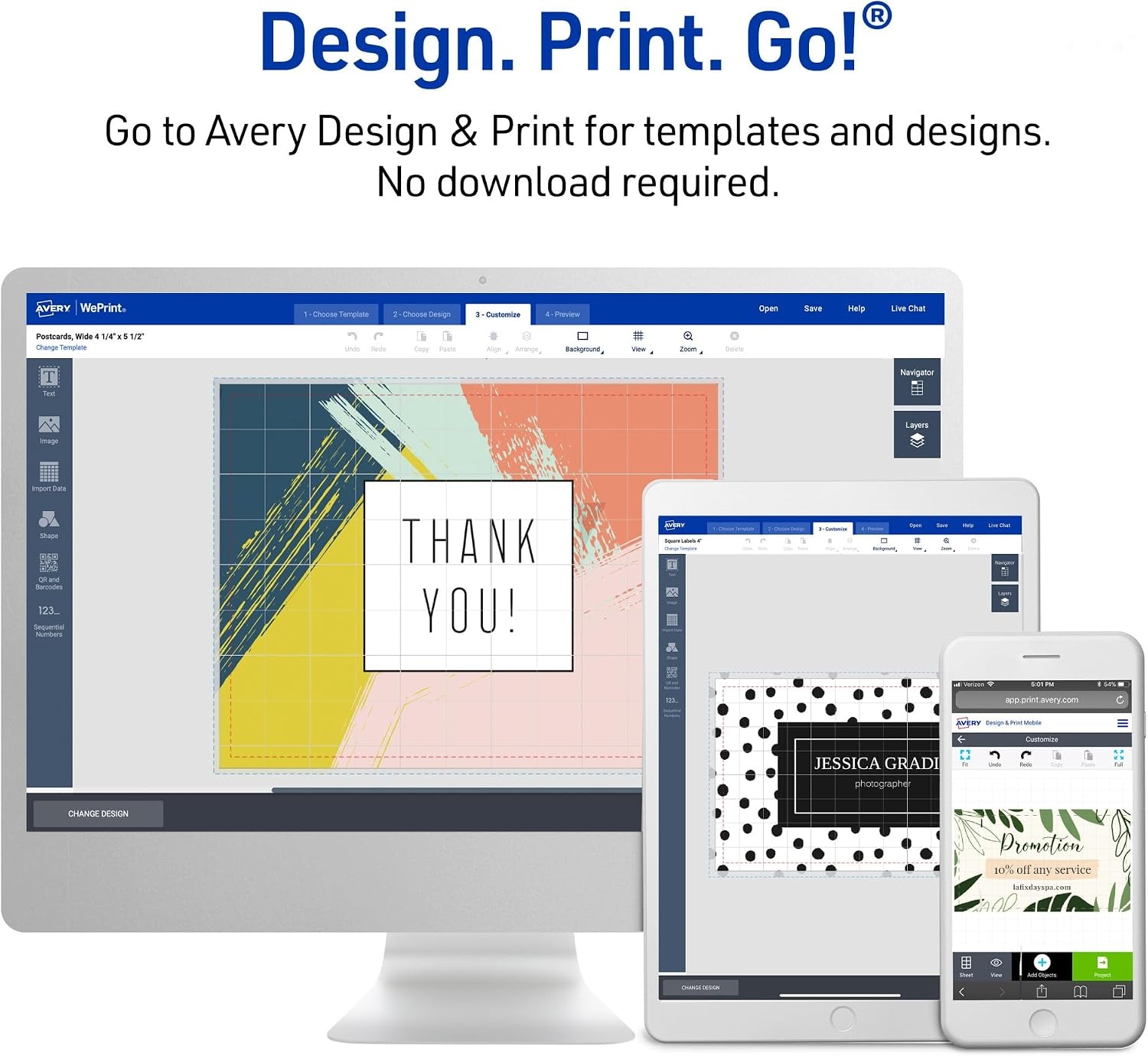 image:imageAvery Printable Rectangle Rounded Corner Business Cards Sure Feed Technology 2 x 312 Kraft Brown Cardstock PrintToTheEdge LaserInkjet Printable 80 Total80 cards