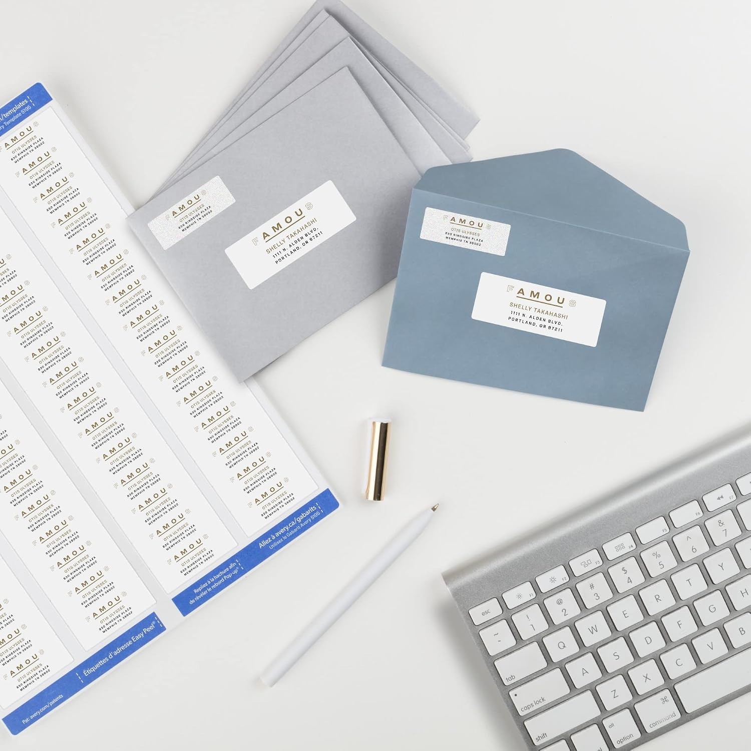 image:imageAvery Printable Return Address Labels with Sure Feed 05 x 175 White 6000 Blank Mailing Labels 0515523 x 134