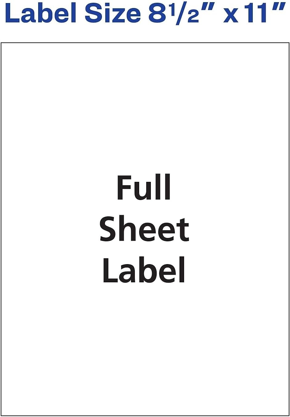 image:imageAvery Printable Shipping Labels 85 x 11 Matte White Inkjet Printer Compatible 20 Blank Labels Great for Signage Packaging School Supplies and More 8255One Size