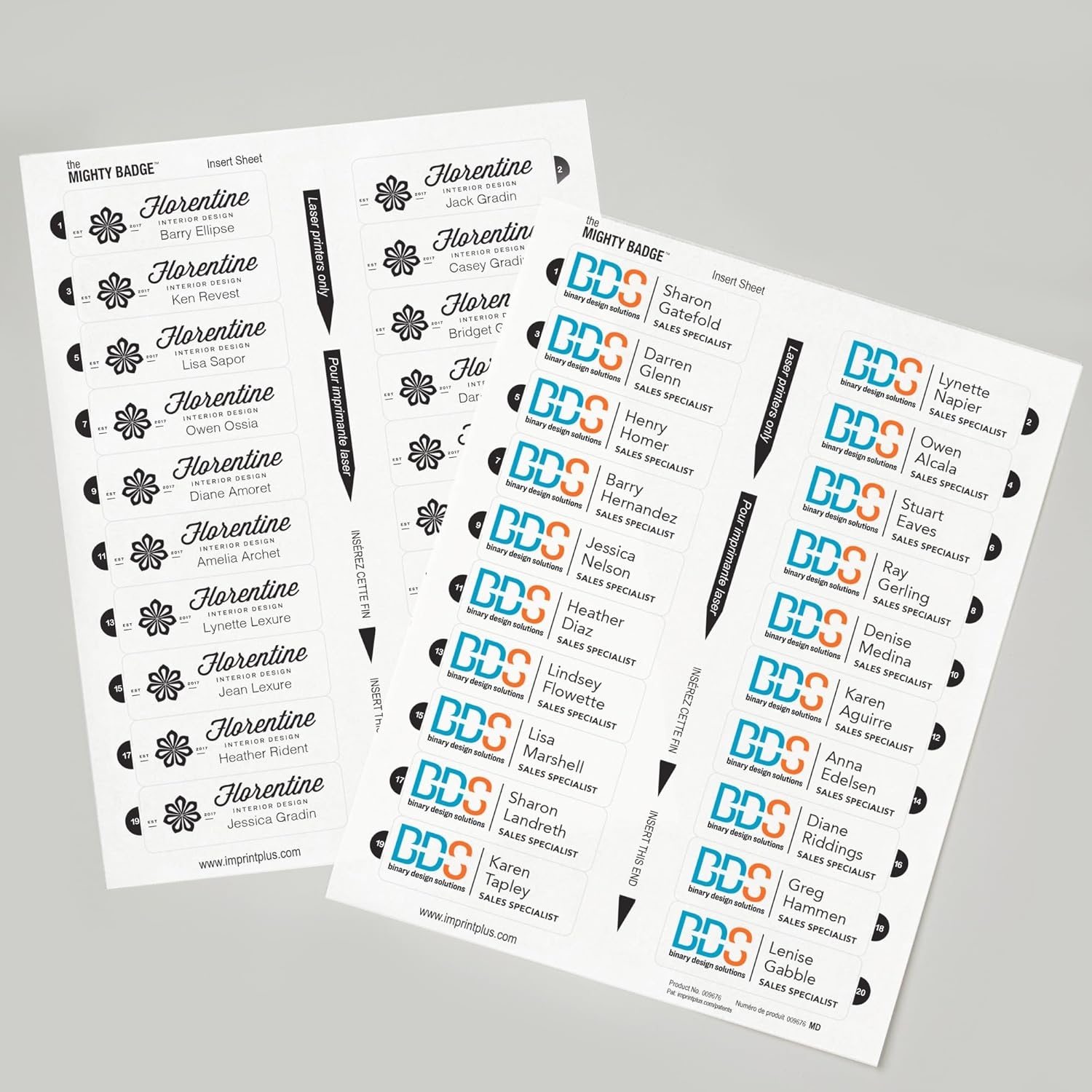 image:imageAvery Reusable Magnetic Professional Name Badge System Refills Inserts for 1 x 3 Name Tags Compatible with Laser Printers 100 Clear Printable Inserts 71210Laser