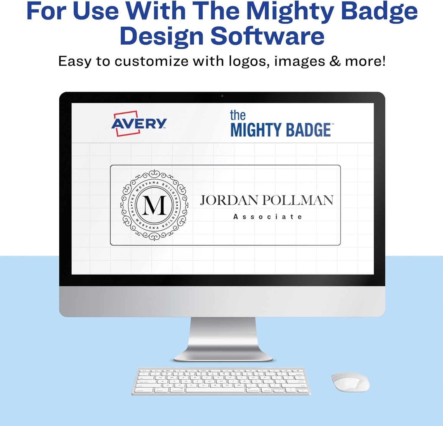 image:imageAvery Reusable Magnetic Professional Name Badge System Refills Inserts for 1 x 3 Name Tags Compatible with Laser Printers 100 Clear Printable Inserts 71210Laser