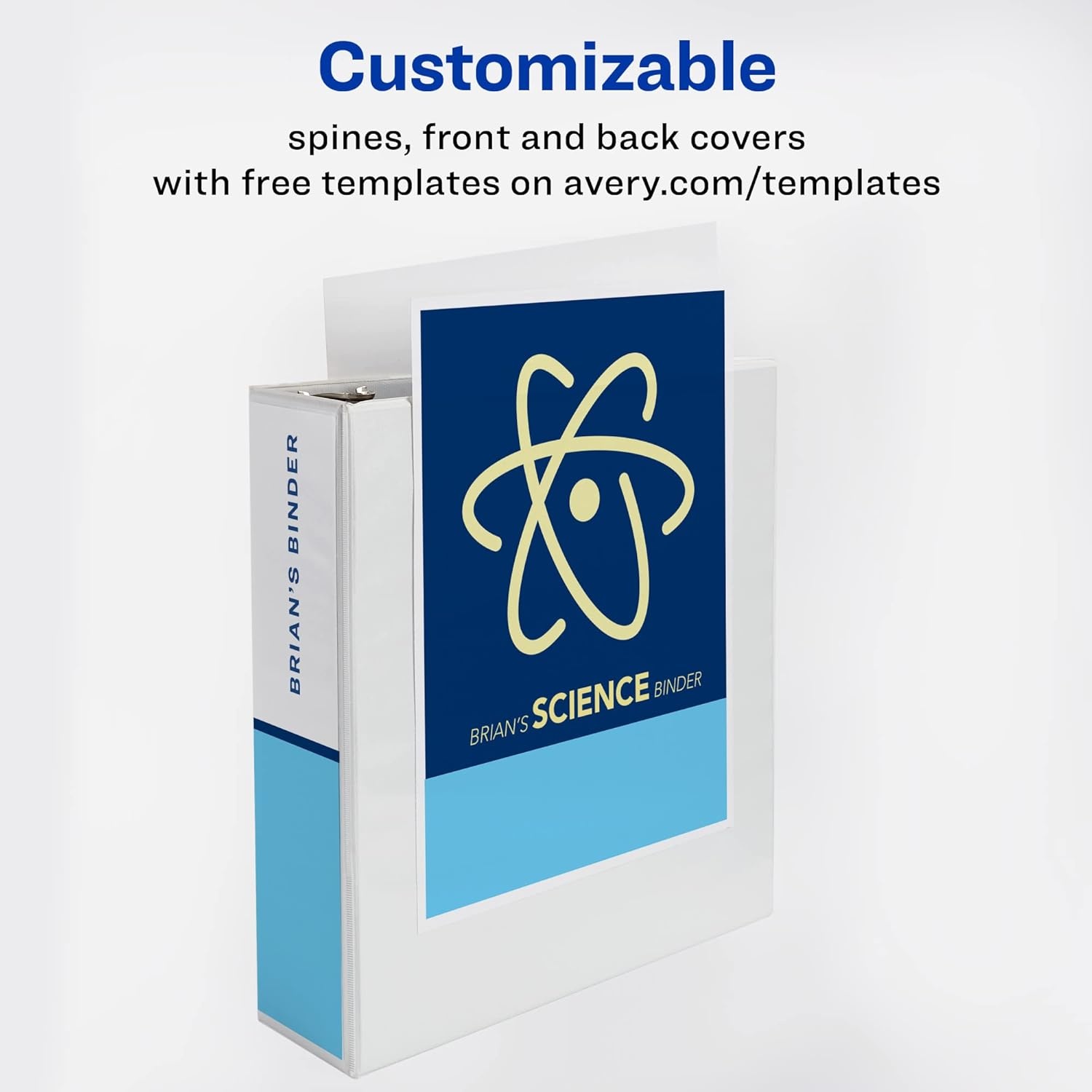 image:imageAvery Standard View 3 Ring Binders 1 Round Rings 175Sheet Capacity 14 Inch Wide Spine White Binders Ideal for Lightweight Organization and Occasional Referencing 4Pack of 192003