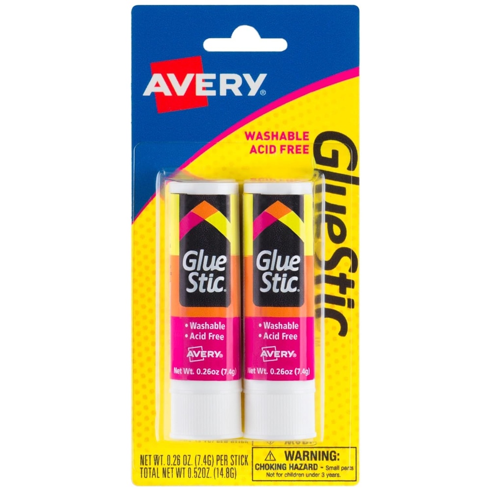 image:imageAvery Glue Stick White Washable 026 Oz Permanent Glue Stic 12pk 001662 sticks