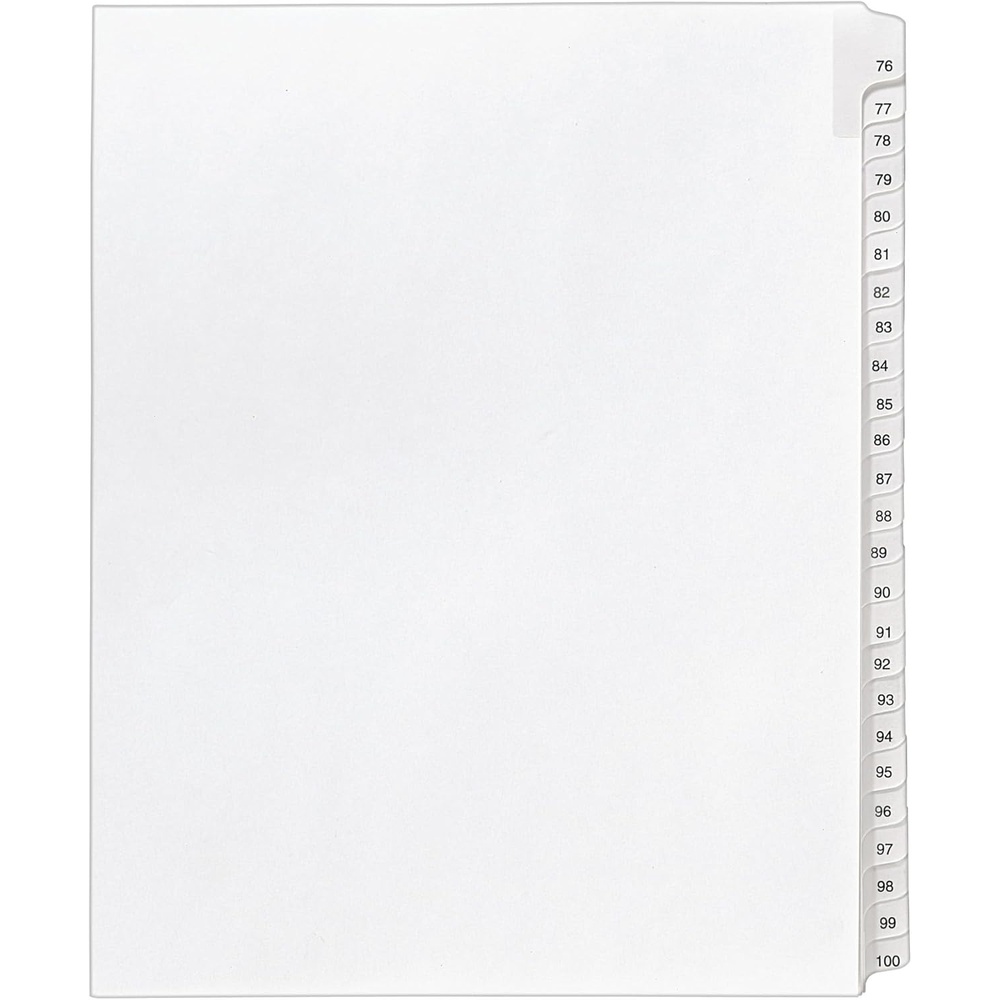 image:imageAvery Legal Dividers Allstate Collated Sets Letter Size Side Tab 76100 Tab Set 01704Dividers