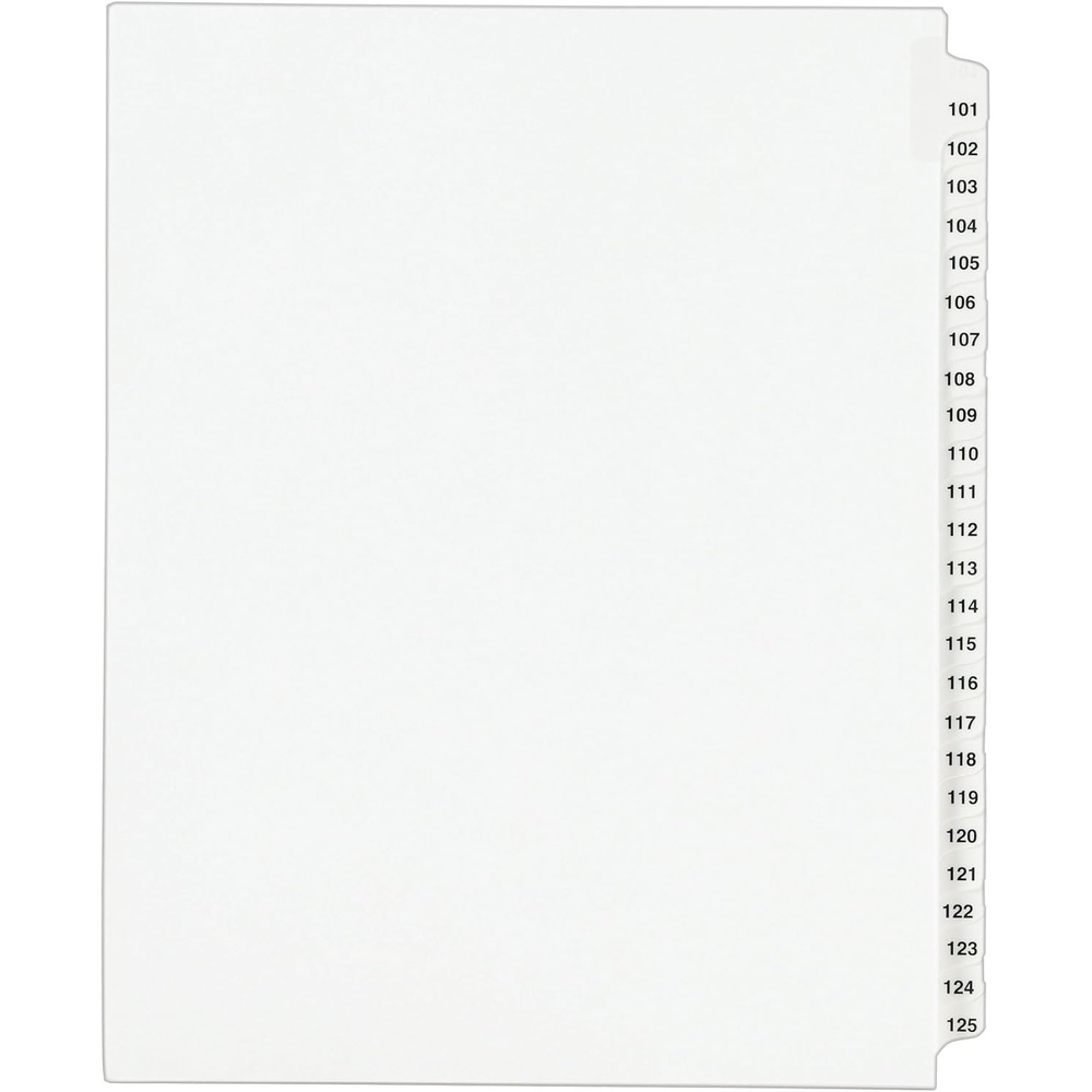 image:imageAvery Legal Dividers Standard Collated Sets 101125 Tab Set 013341 Count Pack of 1