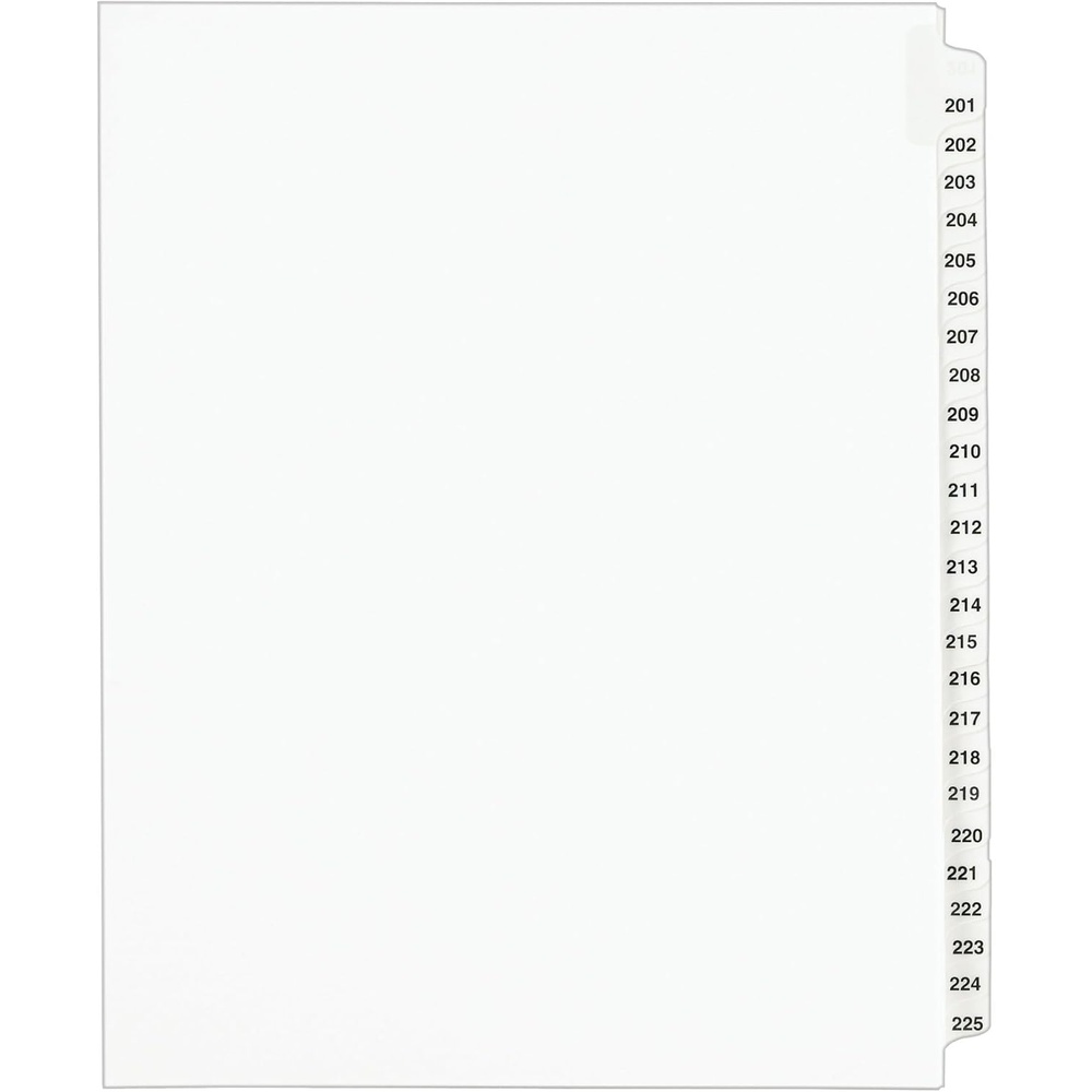 image:imageAvery Legal Dividers Standard Collated Sets Letter Size Side Tabs 201225 Tab Set 013381 Set