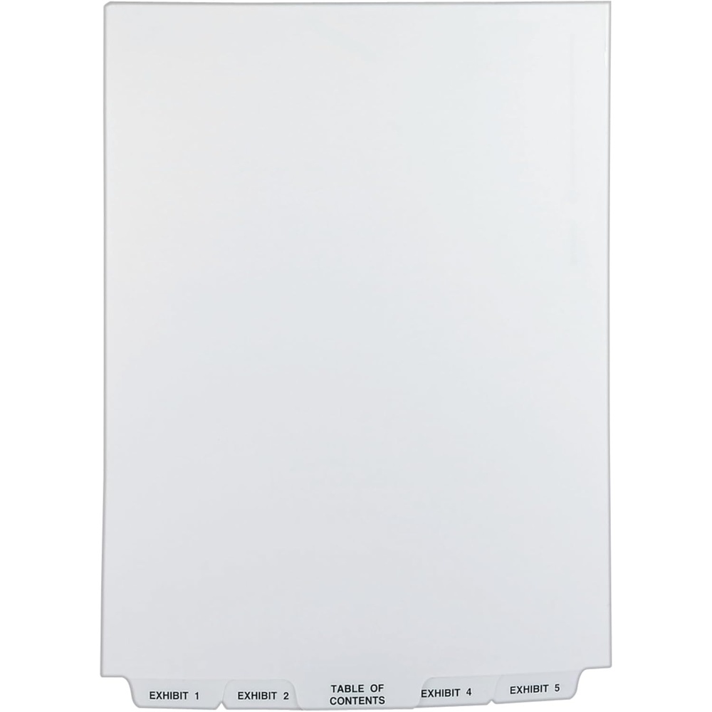 image:imageAvery Legal Exhibit Binder Dividers Preprinted EXHIBIT 125 and Table of Contents Bottom Tabs Unpunched Letter Size 1 Set Collated 4 Sets per Pack 11378Each