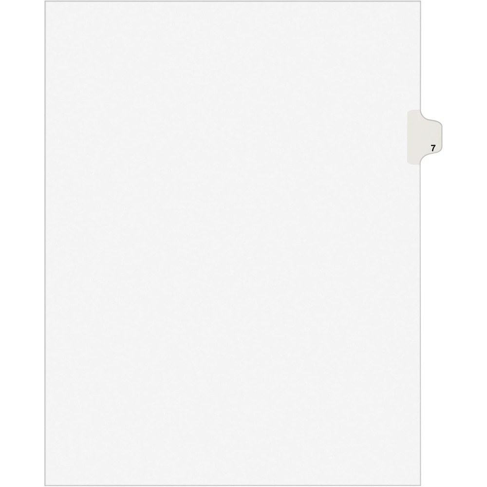 image:imageAvery Unpunched Legal Exhibit Dividers Avery Style Helvetica Bold Type Letter Size Individual Side Tab 7 25 Total 11917