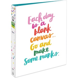 Avery + Amy Tangerine Designer Collection Binder, 1″ Round Rings, 175-Sheet Capacity, Blank Canvas (28323)(Binder)