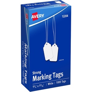 Avery 12204 Medium-Weight White Marking Tags, 1 3/4 x 1 3/32 (Box of 1000)(0)
