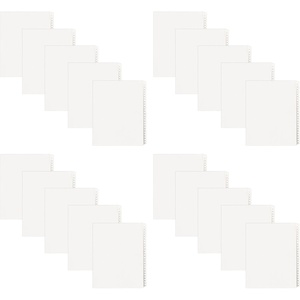 Avery 1-25 Legal Exhibit Dividers for 3 Ring Binders, 25-Tab Sets, Allstate Style, 1 Binder Divider Set (01701)(25 Tabs per Set (Pack of 4))