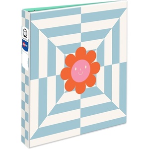 Avery 3 Ring Binder, 1 Inch Round Rings, Retro Collection, Flower Power (26802)(Flower Power)
