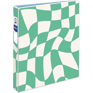 Avery 3 Ring Binder, 1 Inch Round Rings, Retro Collection, Groovy Checks (26803)(0)
